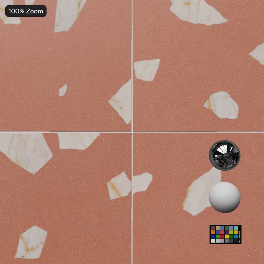 Vierkante Terrazzo Matte Tegelstructuur, Oranje