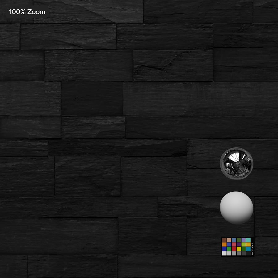 Texture murale en pierre Ledger lisse, anthracite
