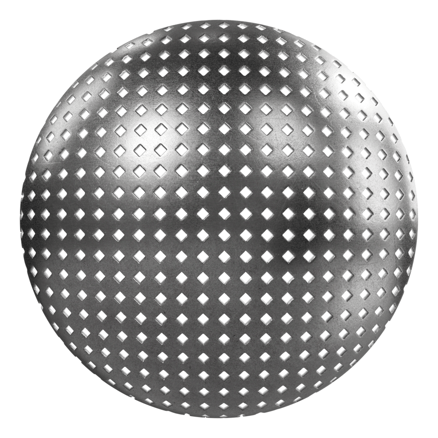 Perforated Square Diamond Metal Texture