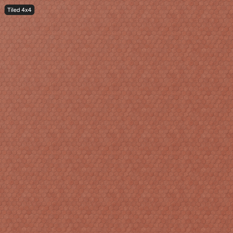 Hexagonal Paver Texture, Red