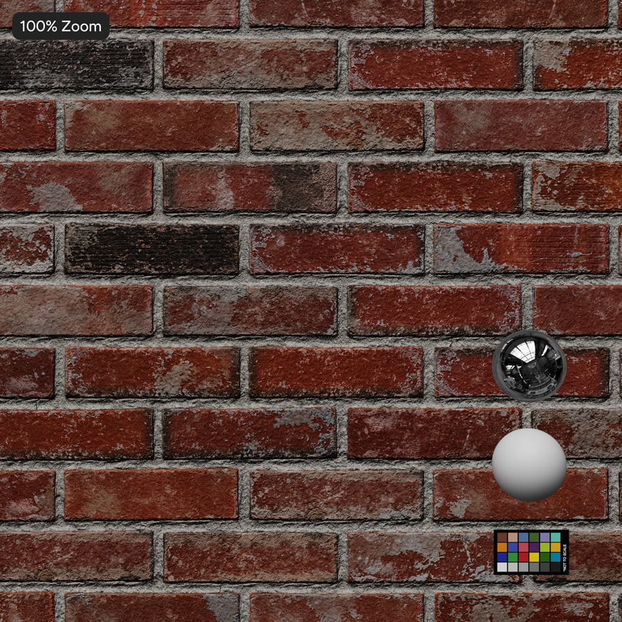 Reclaimed Running Bond Brick Wall Texture