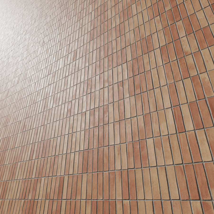 Vertical Stacked Terracotta Tile Texture