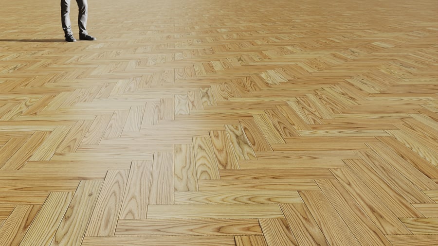Natural Herringbone Pattern Ash Wood Flooring Texture