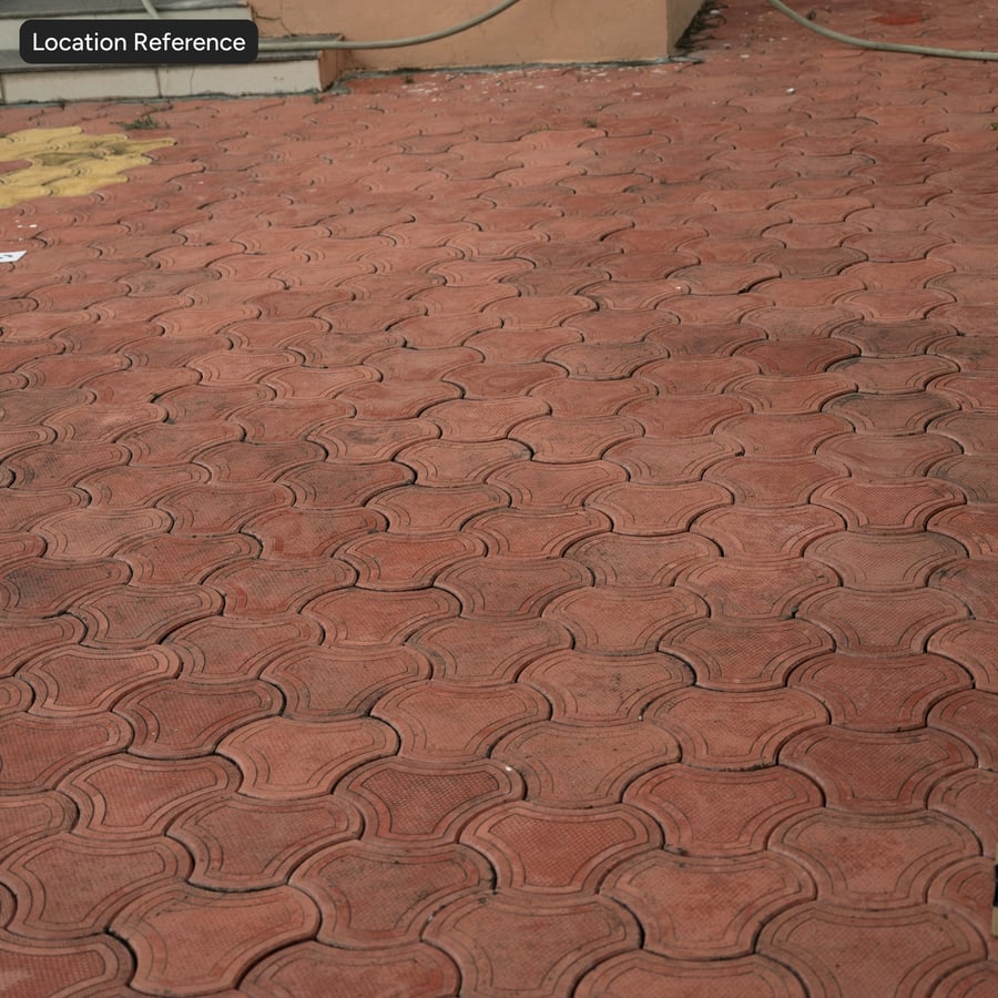 Textura de paver Dirty Cosmic, vermelho