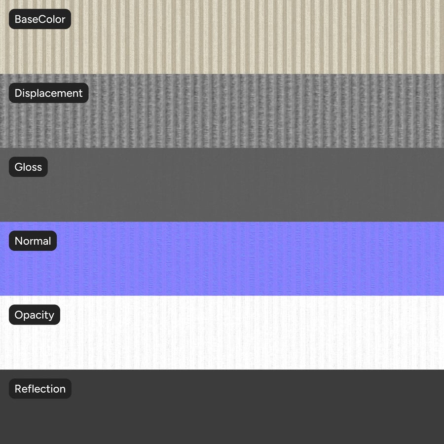 Tela jacquard a rayas Textura Drapery, Beige