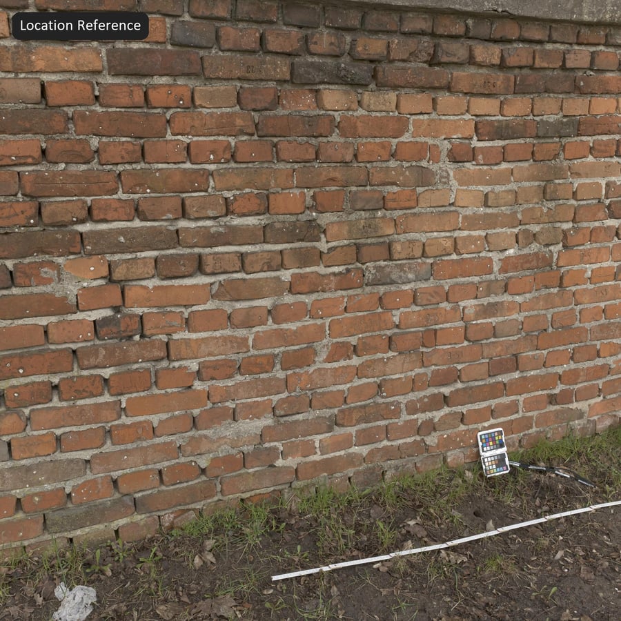 Old Mortared English Bond Brick Wall Texture, Röd