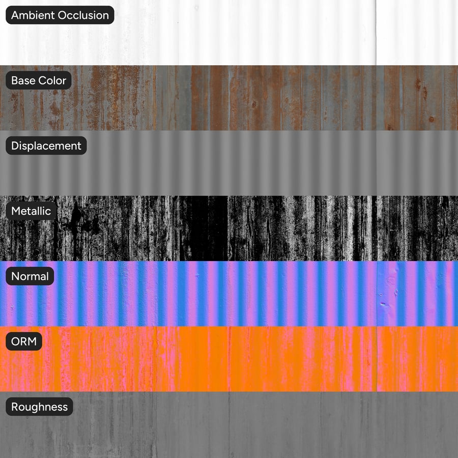 Rusty Corrugated Metal Texture
