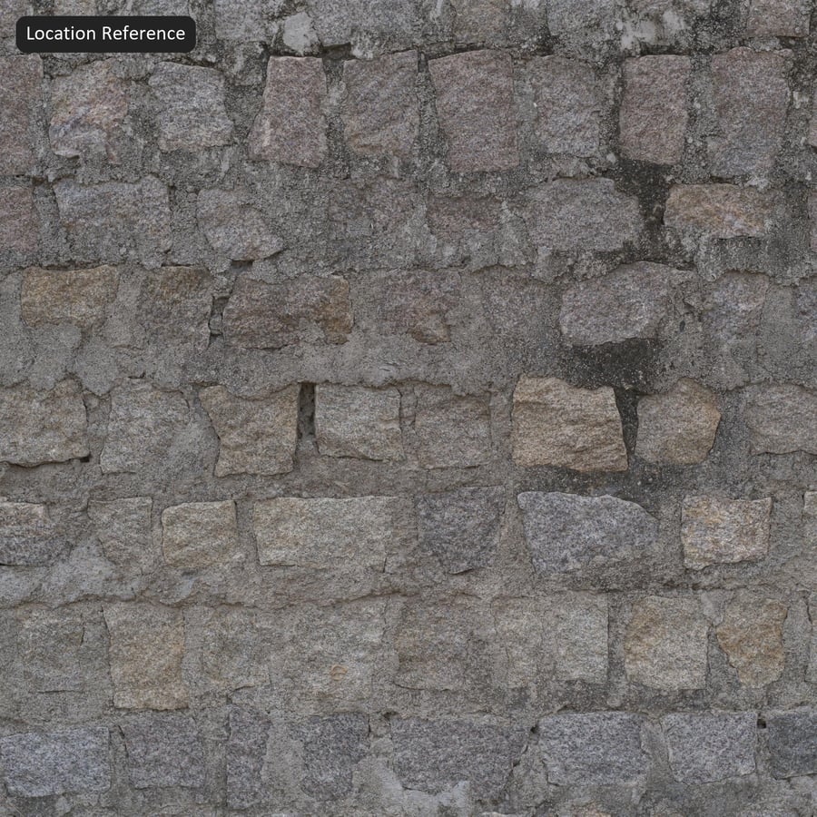 Weathered Rubble Stone Wall Texture