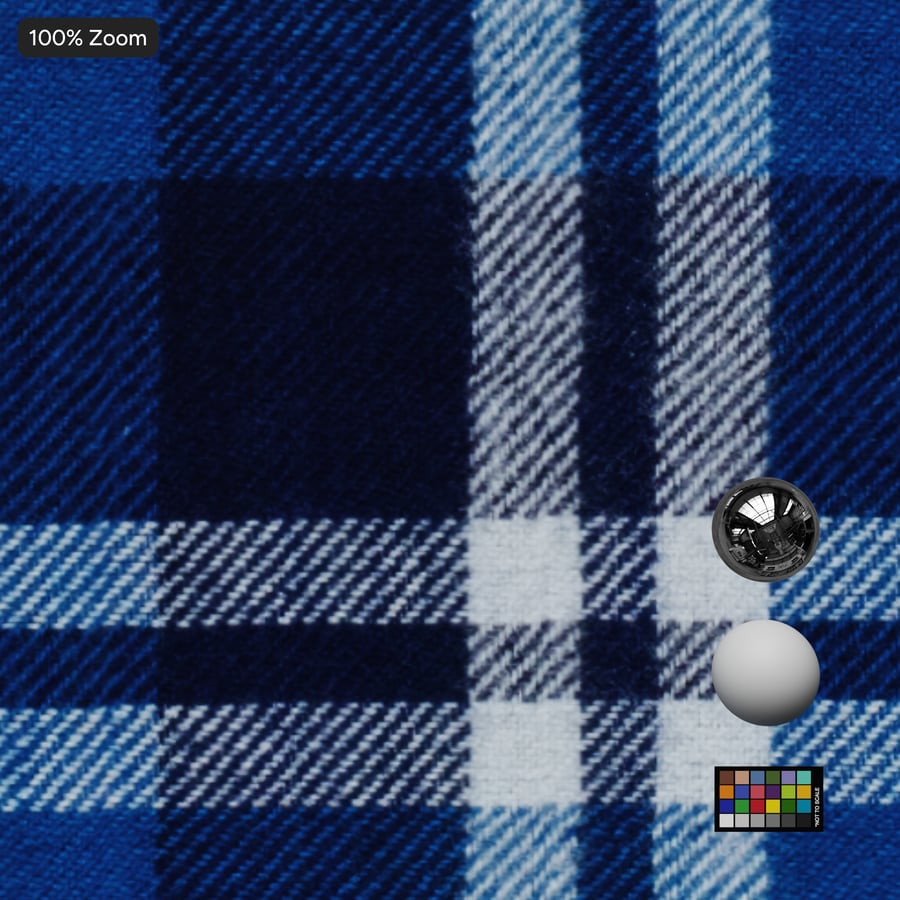 Tartan bomull rutigt tyg textur, blå