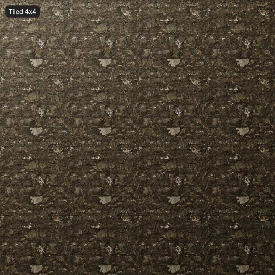 Mossy Stone Wall Texture, Dark Brown