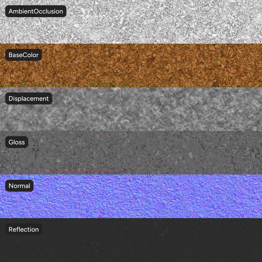 Textura de folhas secas mistas