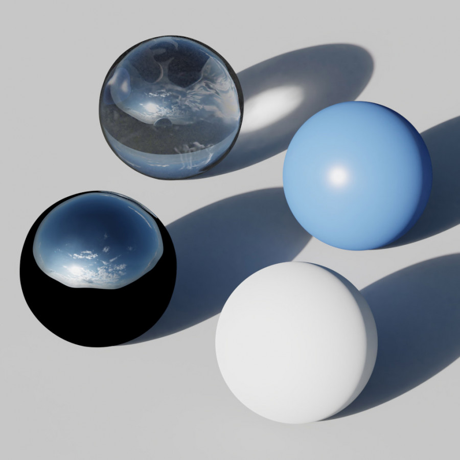 Jour clair, ombre à droite, ciel extérieur HDRI