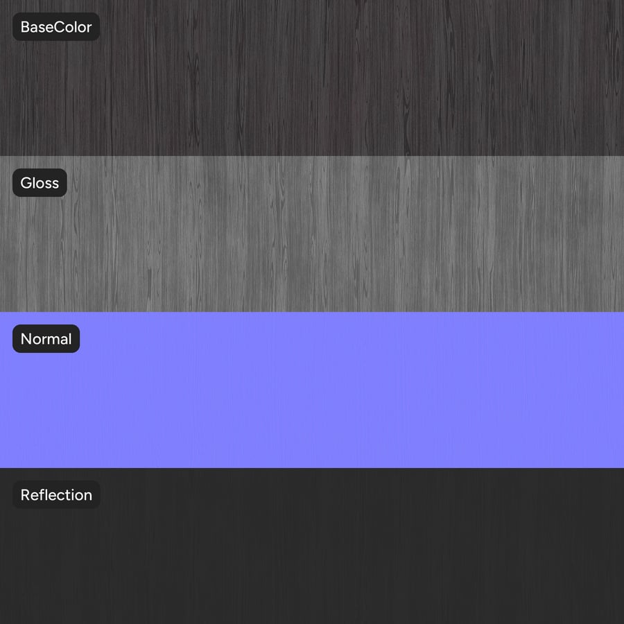 Textura de Lâmina de Madeira Oak Slip Match, Ébano Acinzentado