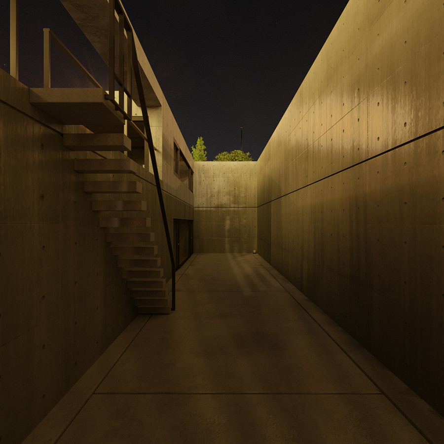 Nyitott amfiteátrum, tiszta éjszaka, kültéri HDRI