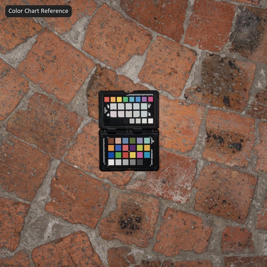 Quạt tròn họa tiết đá cuội, màu đỏ