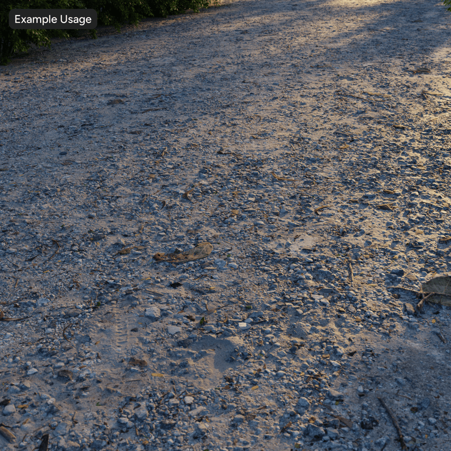 Compacted Gravel Dirt Road Texture, Warm Brown