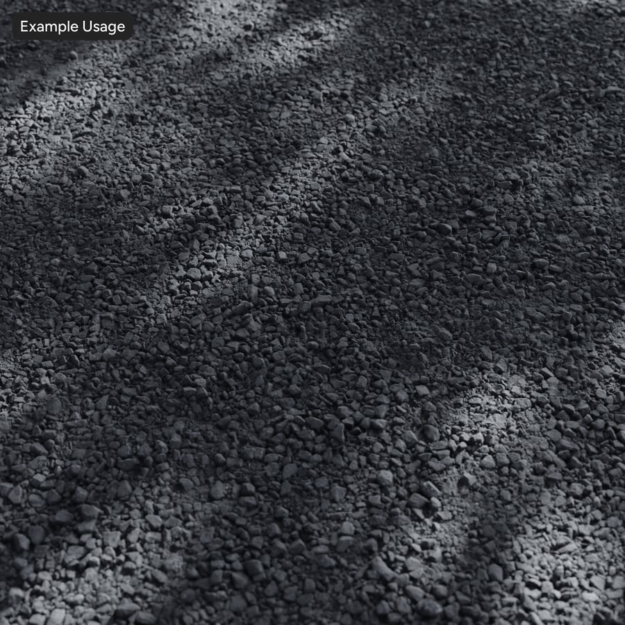 緊湊型礫石紋理，黑色