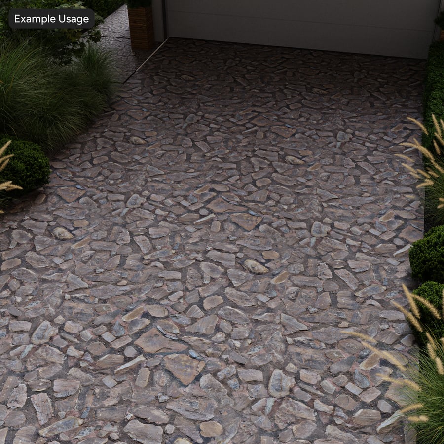 Mosaic Stone Masonry Texture, Grey