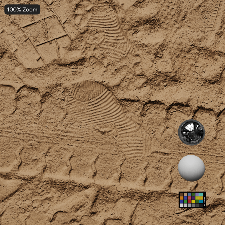 Следы от шин на песчаной текстуре