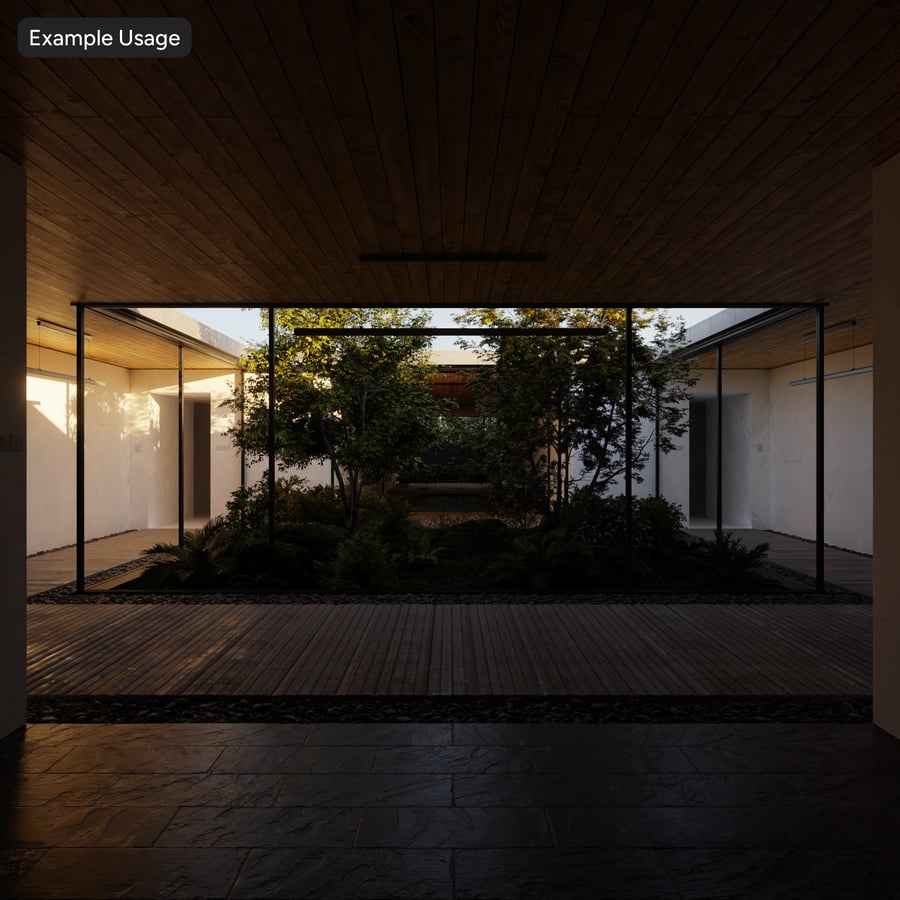 朦胧日落森林田野航拍 HDRI