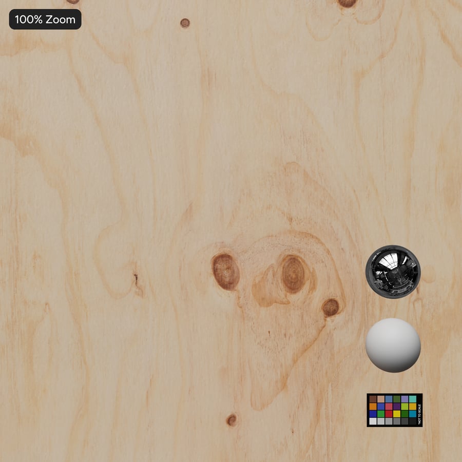 Knotted Slip Match Plywood Wood Veneer Texture, Beige