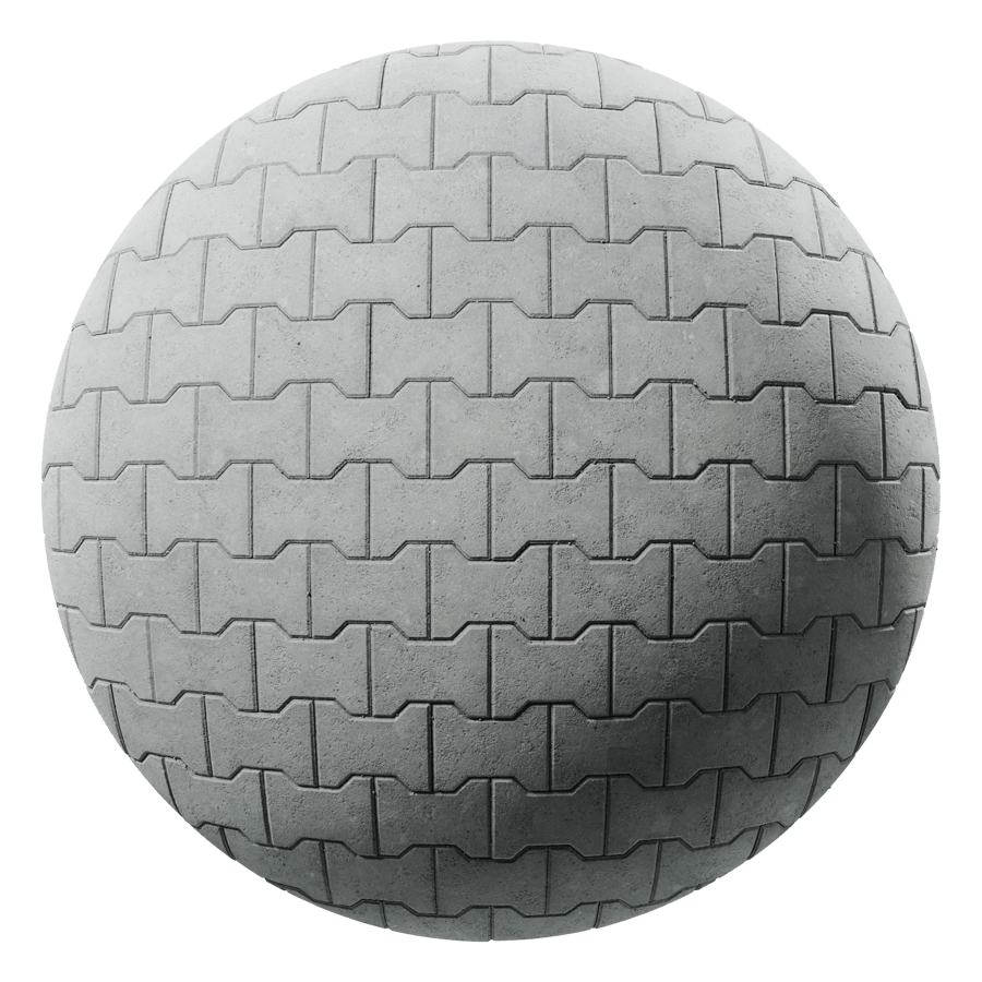 Dumbbell Concrete Paving Texture, Grey