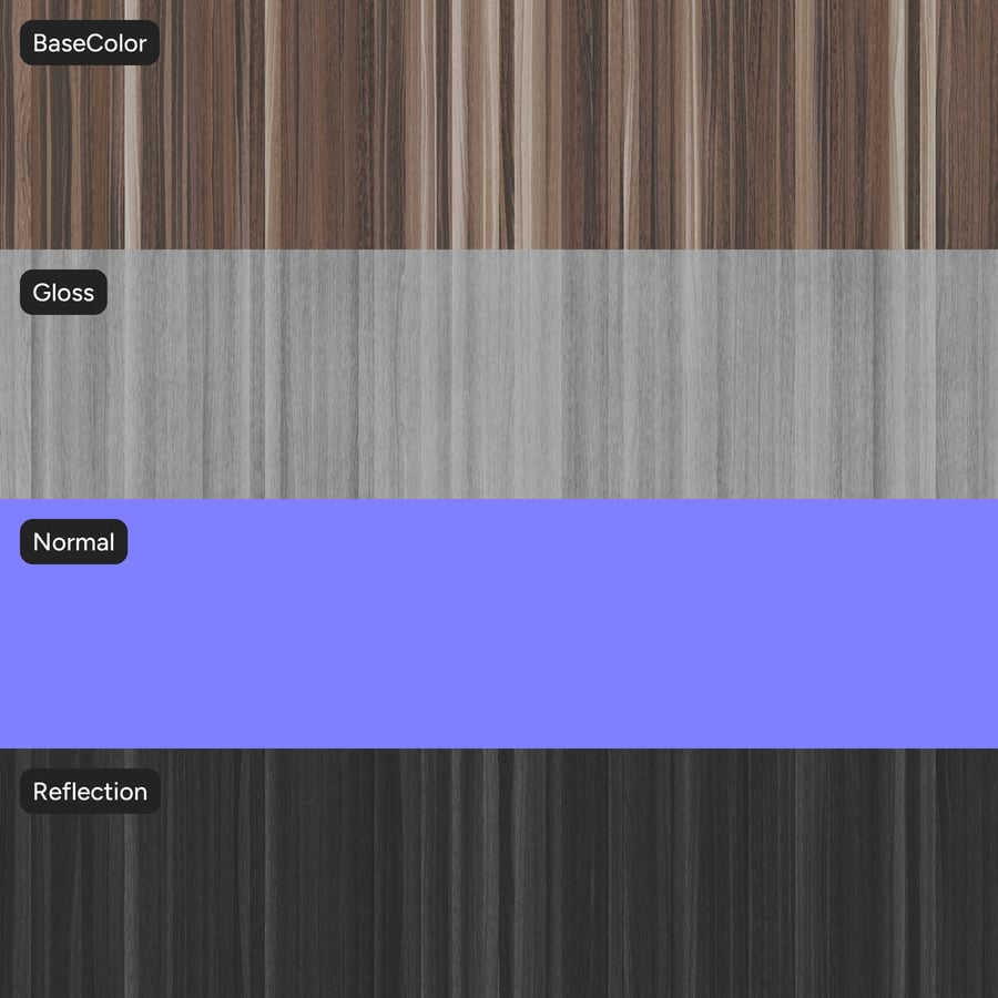 Slip Match Oak Wood Veneer Texture, Cool Brown
