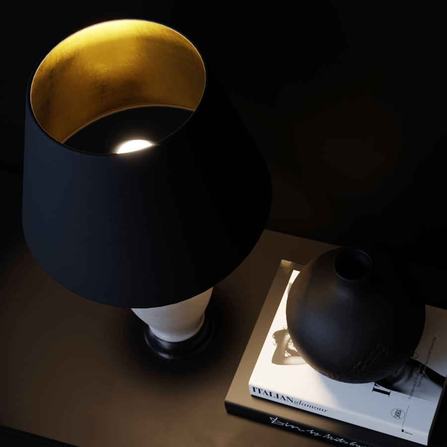 Eno Ceramic Arrius Calmness Shade Lamp Model, White