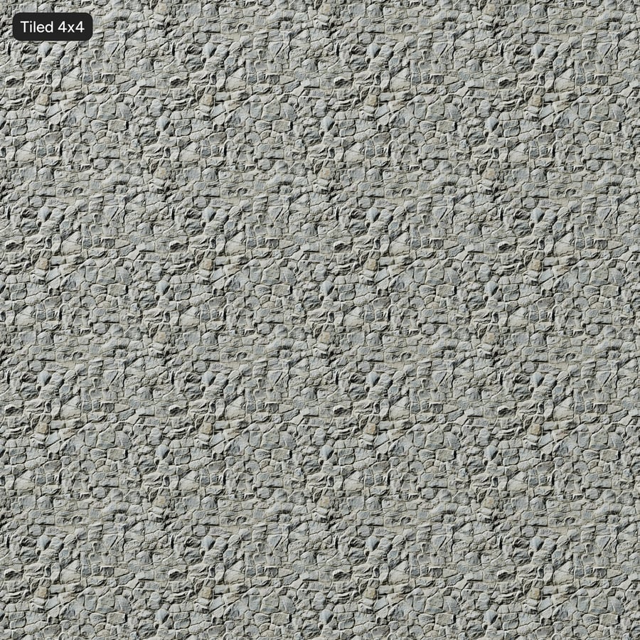Rubble Stone Wall Texture, Weathered Gray