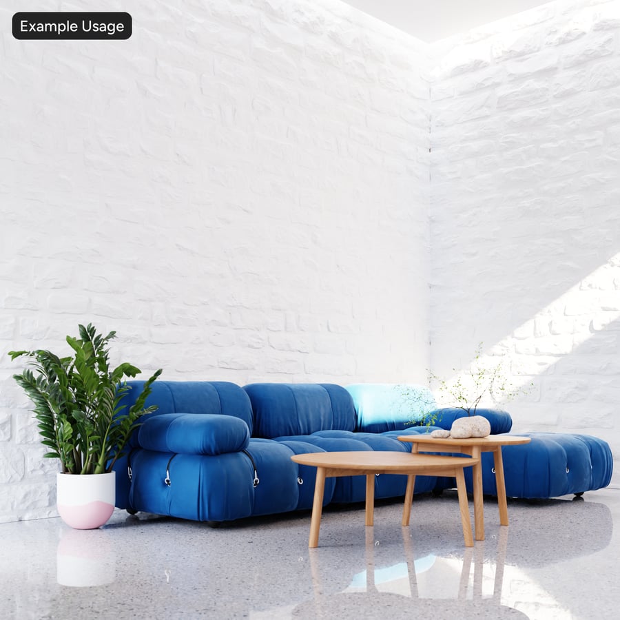 Ashlar Sıralı Taş Duvar Kaplaması, Beyaz