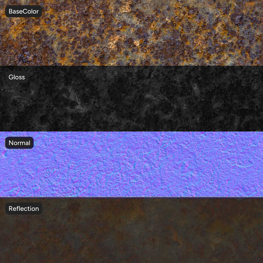Textura de metal enferrujado com buracos, multicolor