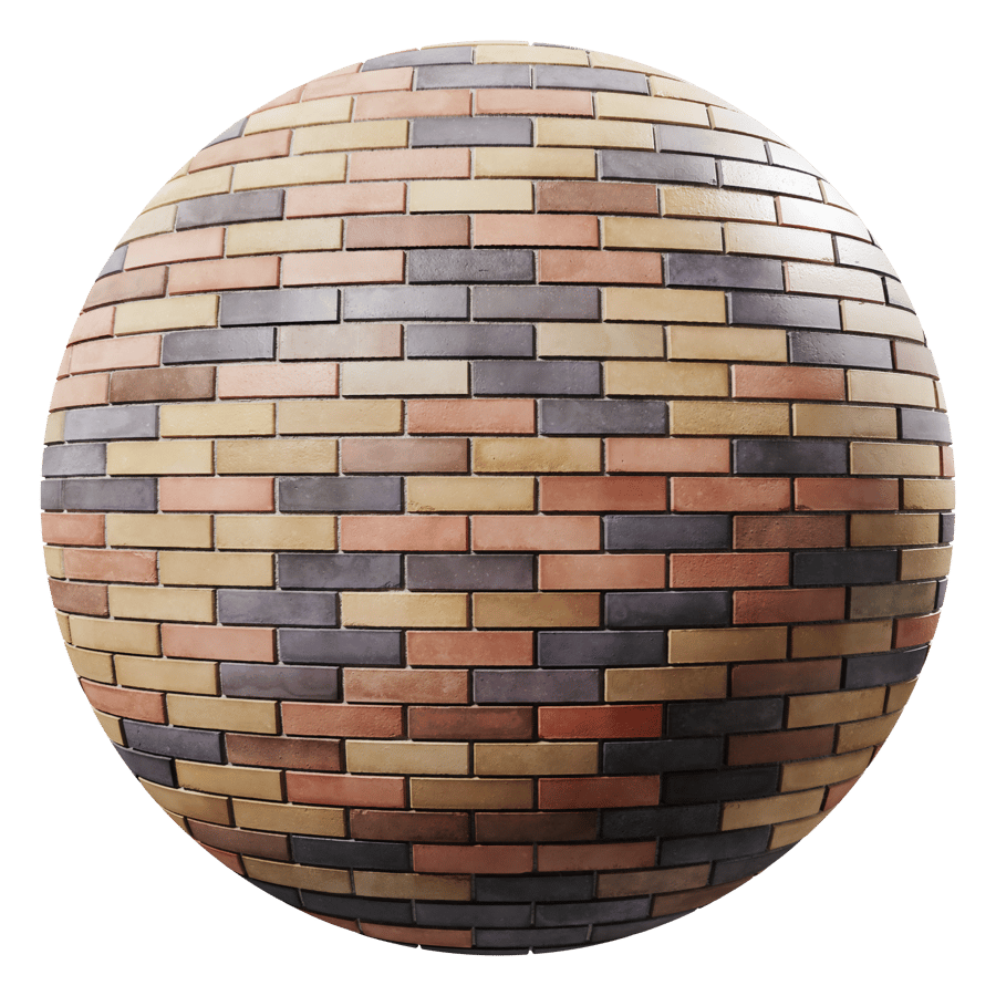 Running Bond Sand Faced Brick Texture, Pokedot