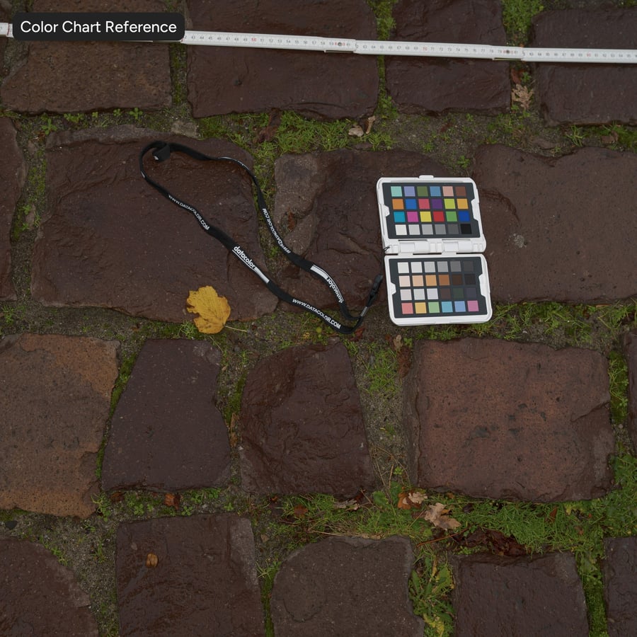 Grass on Cobblestone Paver textúra, piros