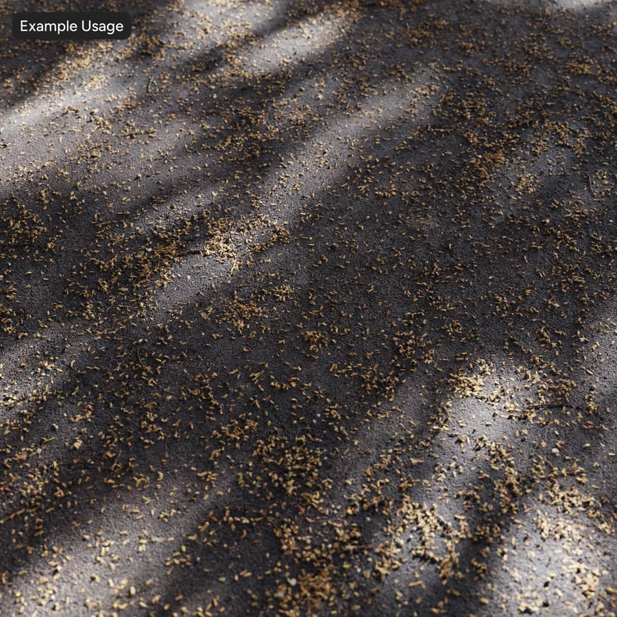 Texture de feuilles mortes sur asphalte, gris