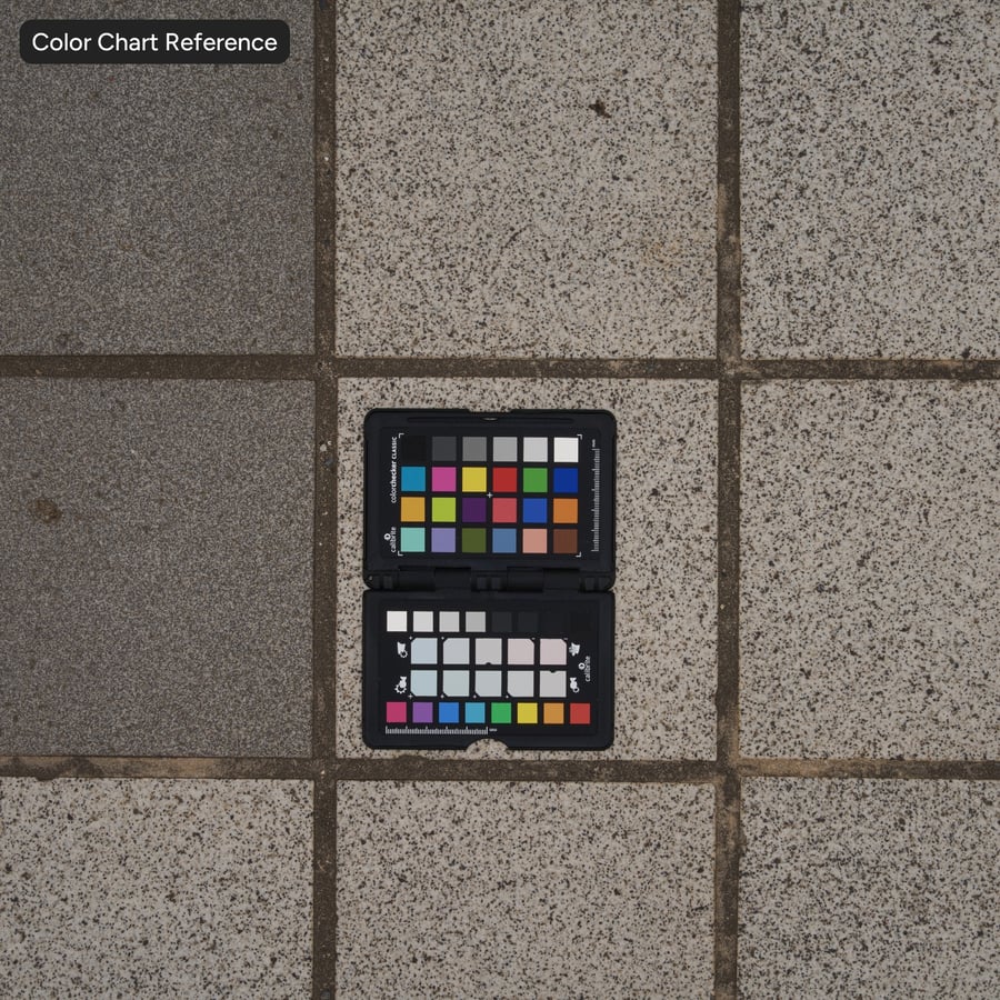 Granietbestrating, meerkleurig