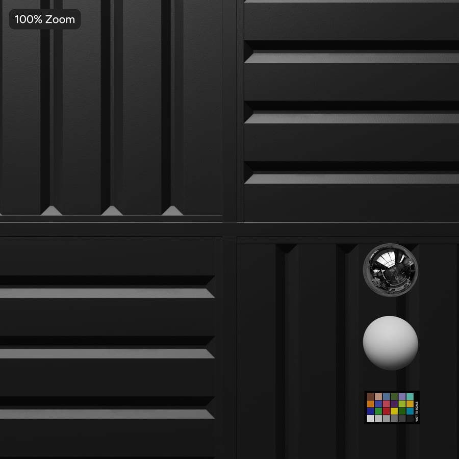 Piastrella per controsoffitto a doghe alternate, nera