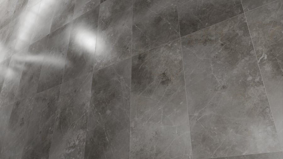 Honed Fluery Marble Tile Stacked Texture, Grey