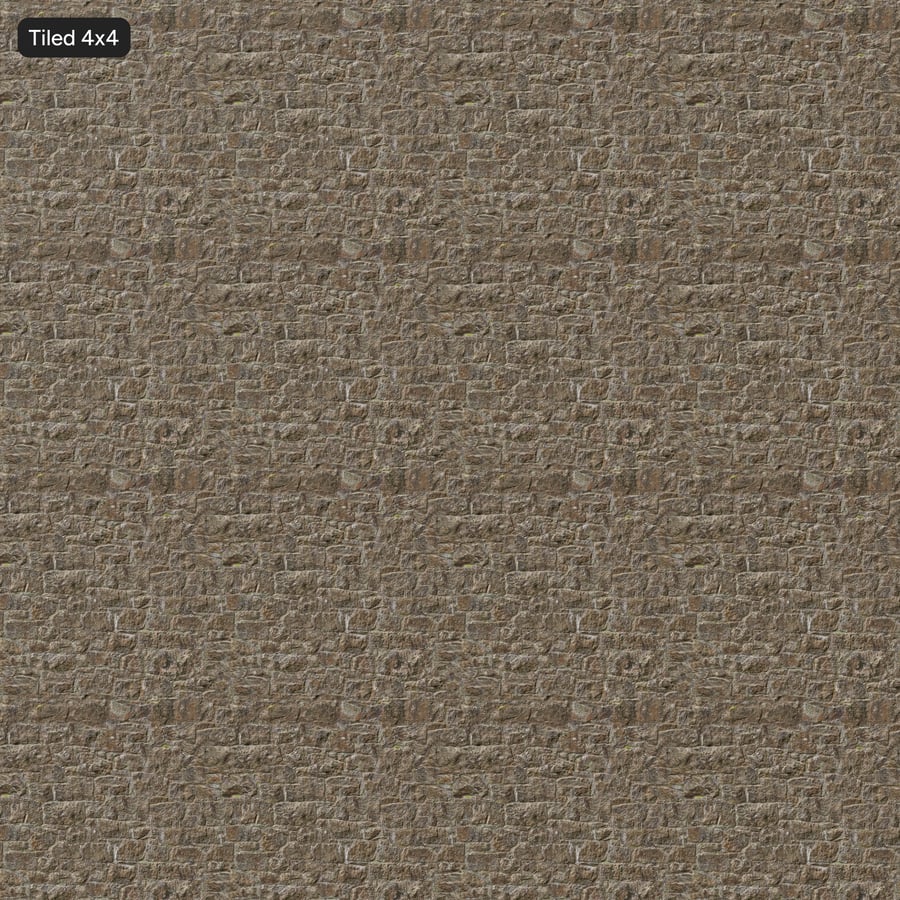 Textura zdi z žulového a vápencového kamene, šedohnědá