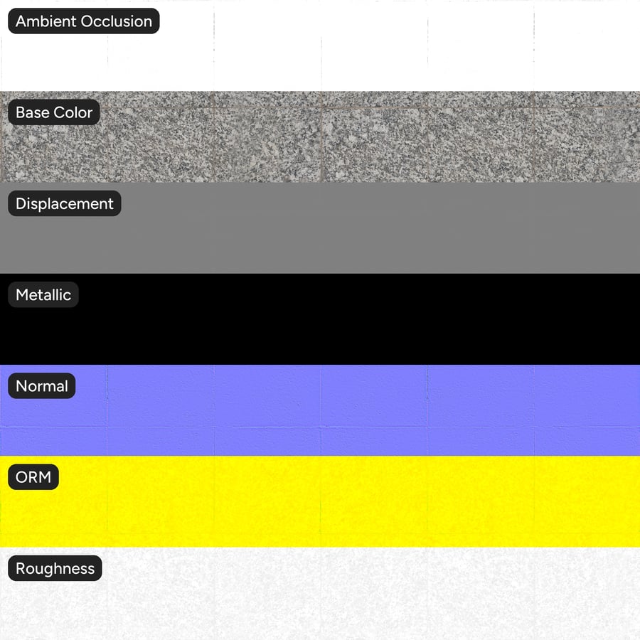 Graniettegel tegelstructuur, grijs