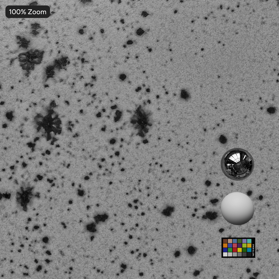 Ink Spot Glazed Ceramic Pottery Texture, Grey