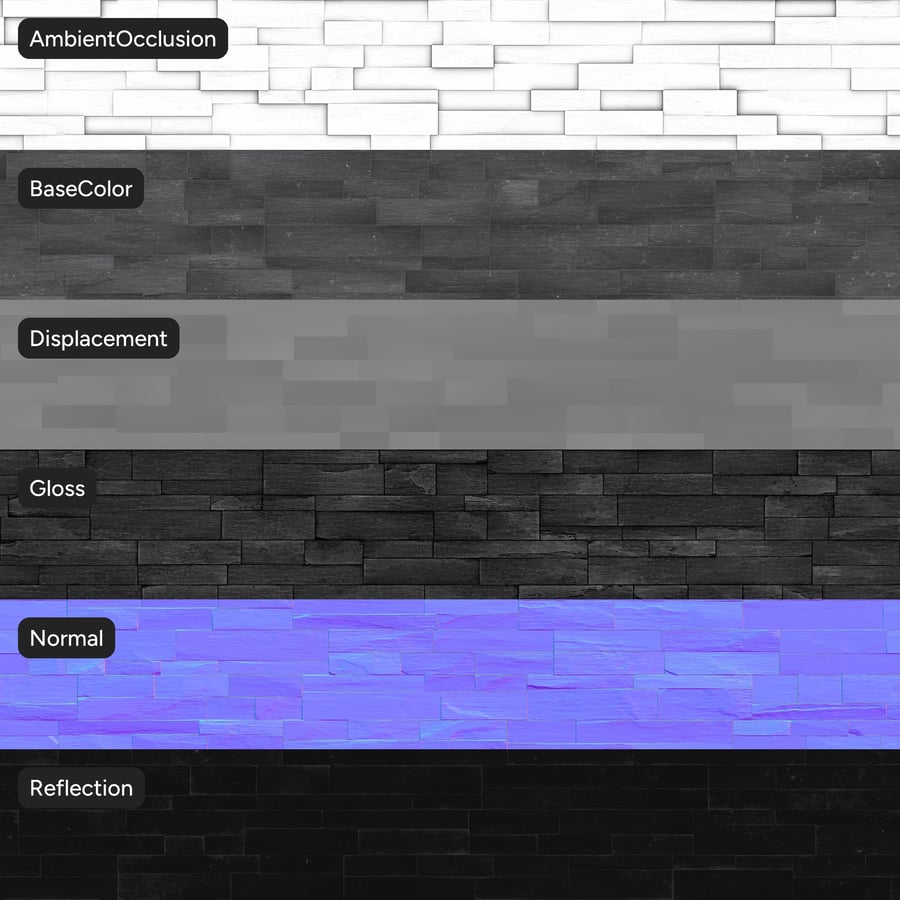 Texture de mur en pierre de Ledger lisse Coal Canyon