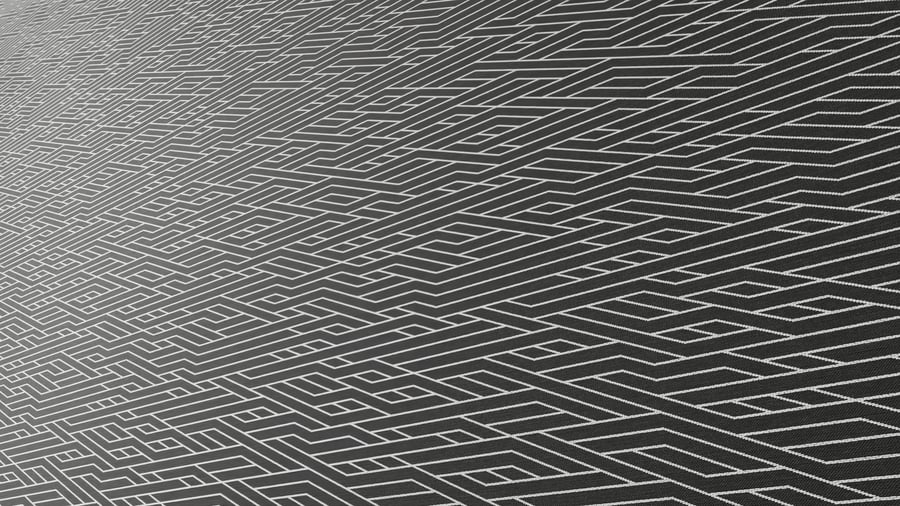 Isometric Pattern Upholstery Fabric Texture, Black & Silver