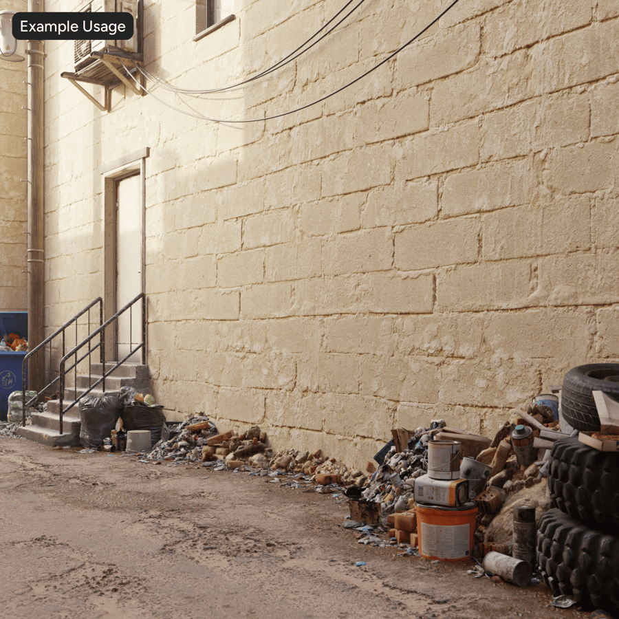 Textúra starých hrubých tehlových stien, béžová