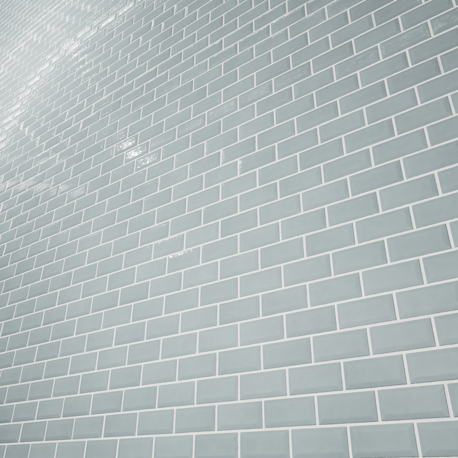 Glossy Offset Subway Tiles Texture, Grey