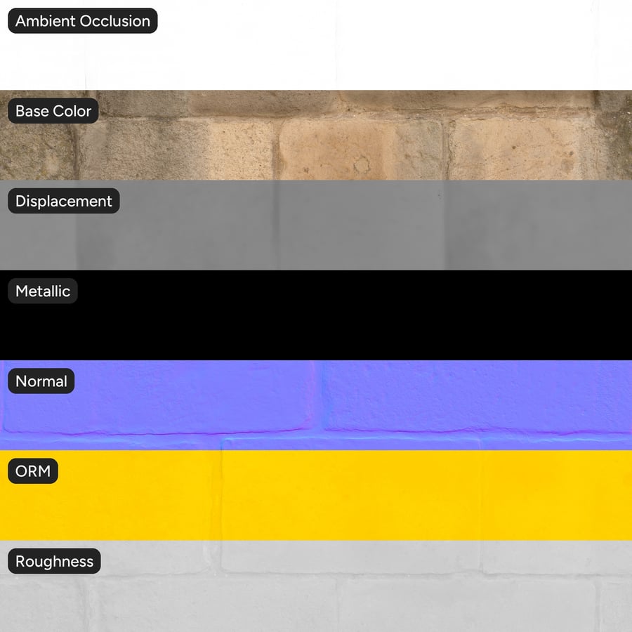 Rough Sandstone Stone Block Wall Texture