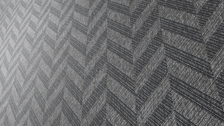 Lazarus Lupine Pattern Upholstery Fabric Texture, Charcoal Grey