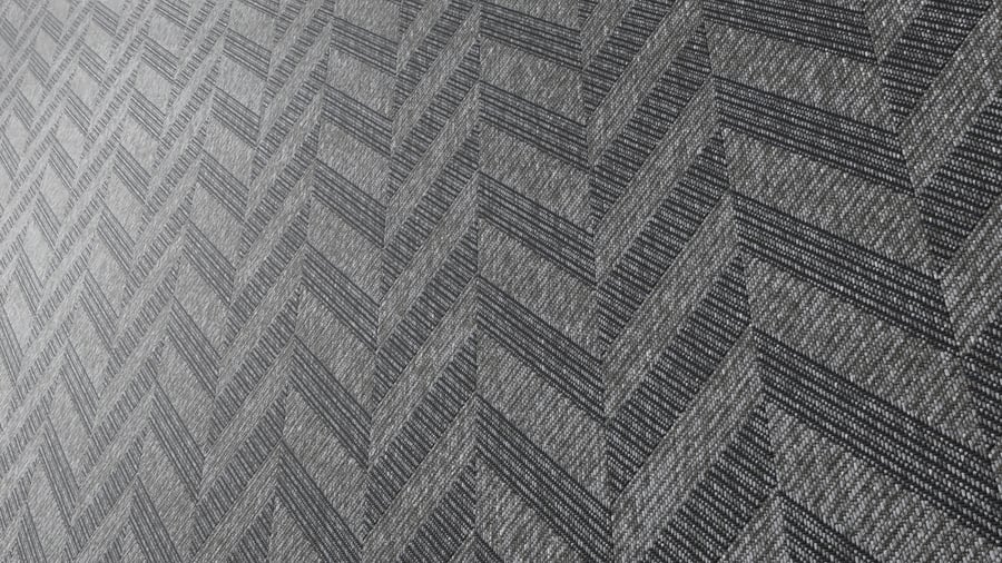 Tecido para estofamento com padrão Lazarus Lupine, textura, cinza carvão