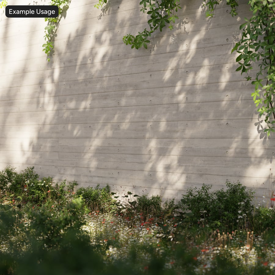 Board Form with Tie Holes Concrete Wall Texture