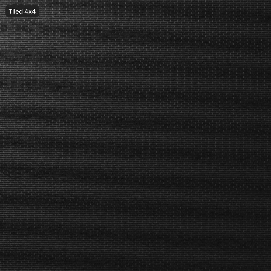 Glossy Painted Running Bond Bond Brick Wall Texture, Black