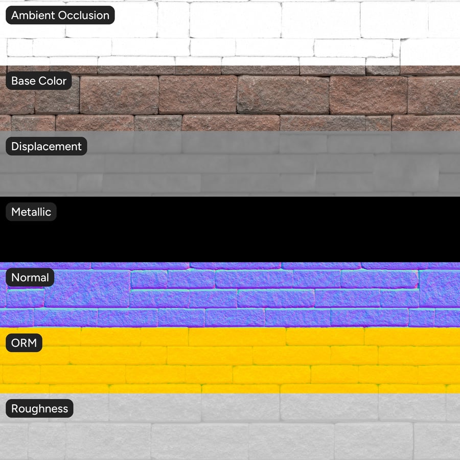 Mixed Rough Stone Block Wall Texture, Multicolor